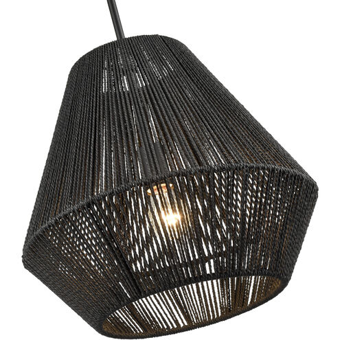 Elise 1 Light 16 inch Matte Black Pendant Ceiling Light